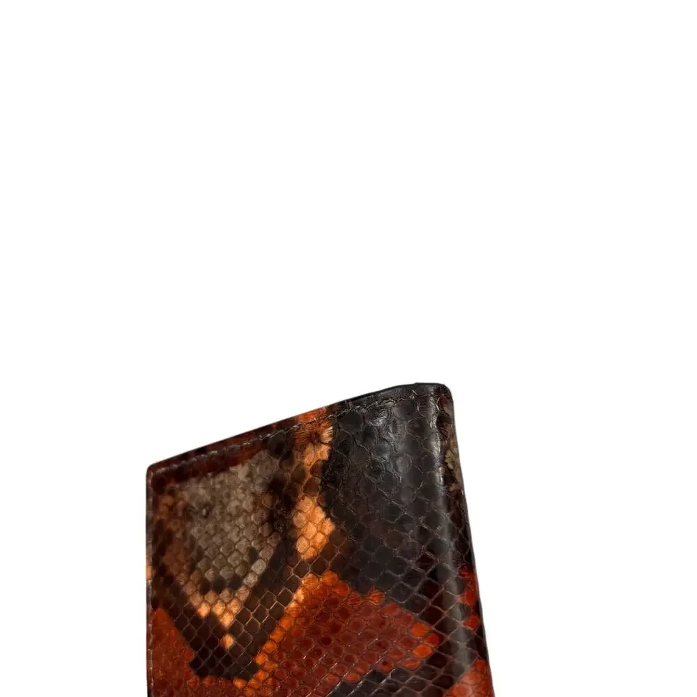 Vintage Bosca Genuine Python Snakeskin Wallet USA Made Y2K Mob Wife Luxury